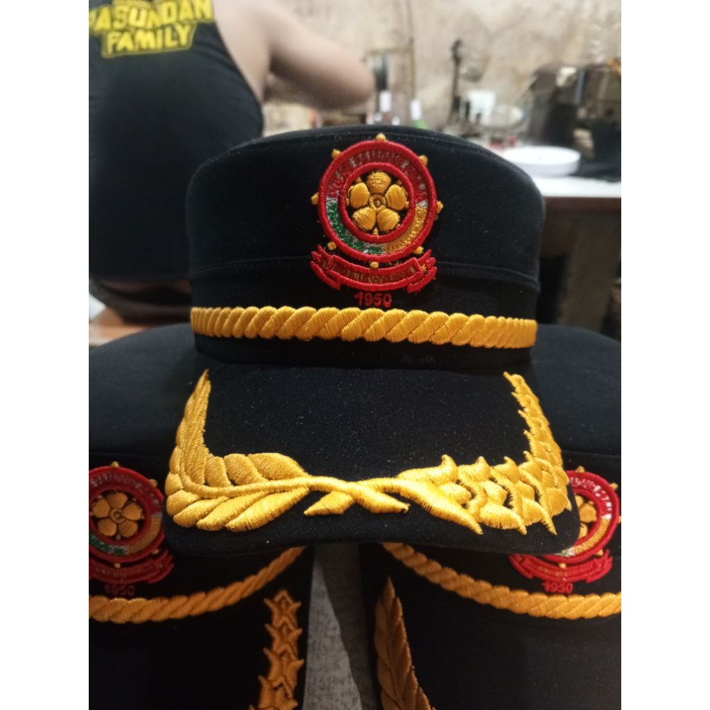TOPI KOMANDO POL PP LOGO LIST DAN SINTONG  PADI KAPAS  FULL TIMBULL DAN ELEGAN BAGUS DAN RAPIH
