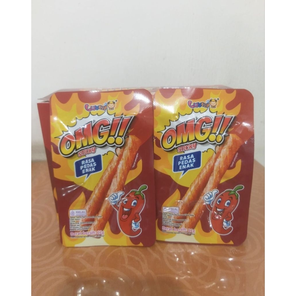

snack sticky OMG rasa pedas