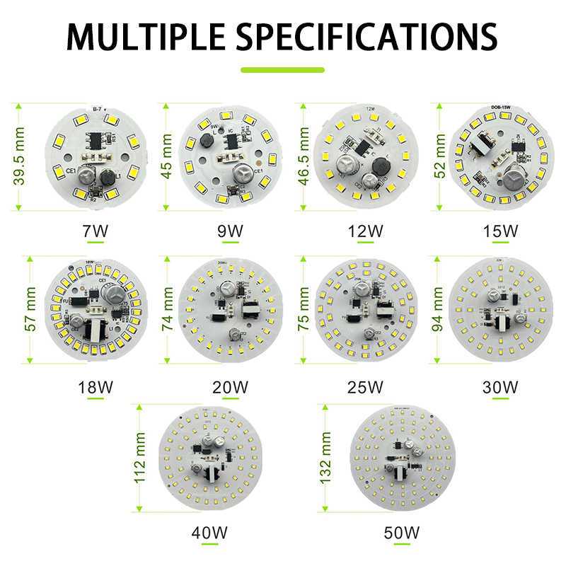 PCB lampu Led 18 Watt AC Chip SMD Type 2835  12 v 2watt