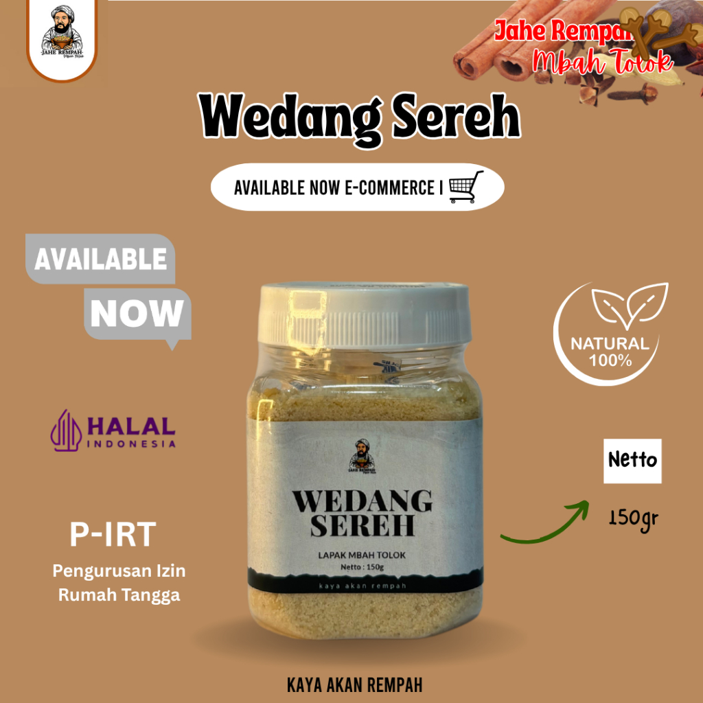 

WEDANG JAHE SEREH INSTAN MBAH TOLOK PENURUN KOLESTEROL