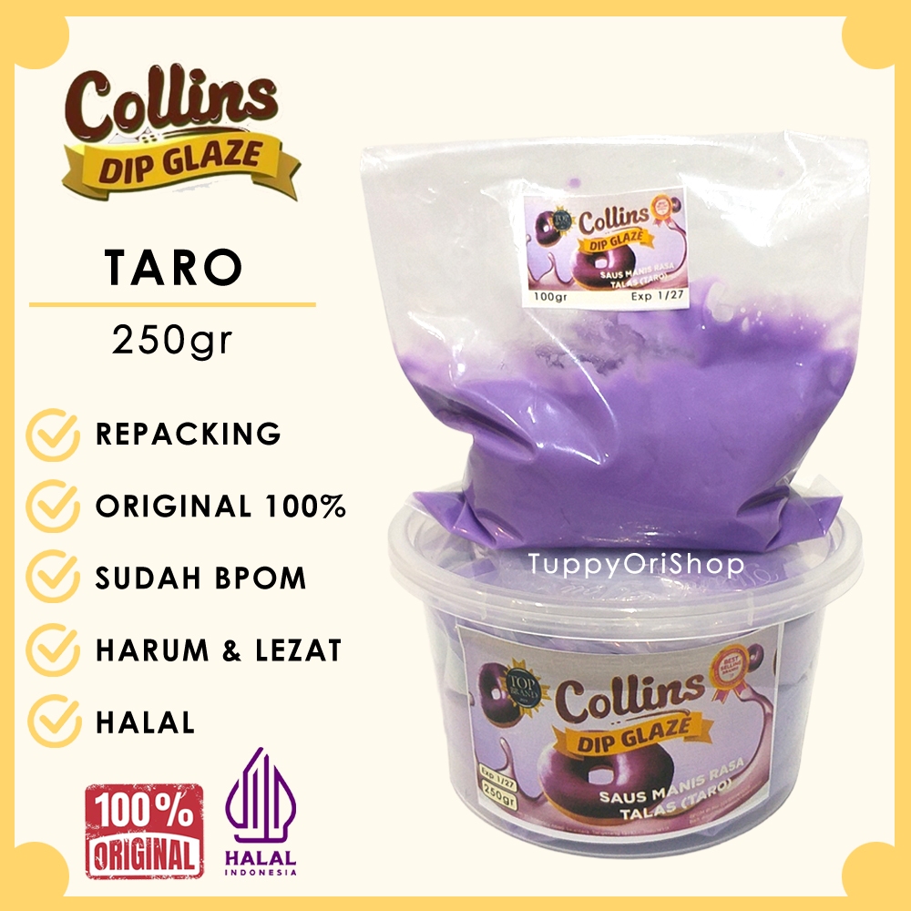 

Collins Dip Glaze Rasa Taro 250gr Lezat | Selai Taro untuk Roti, Donat, Kue dan Makanan