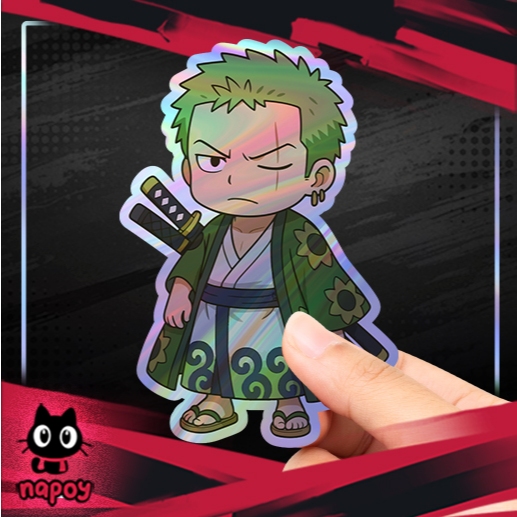 

Stiker Hologram Anime One Piece Baby Zoro