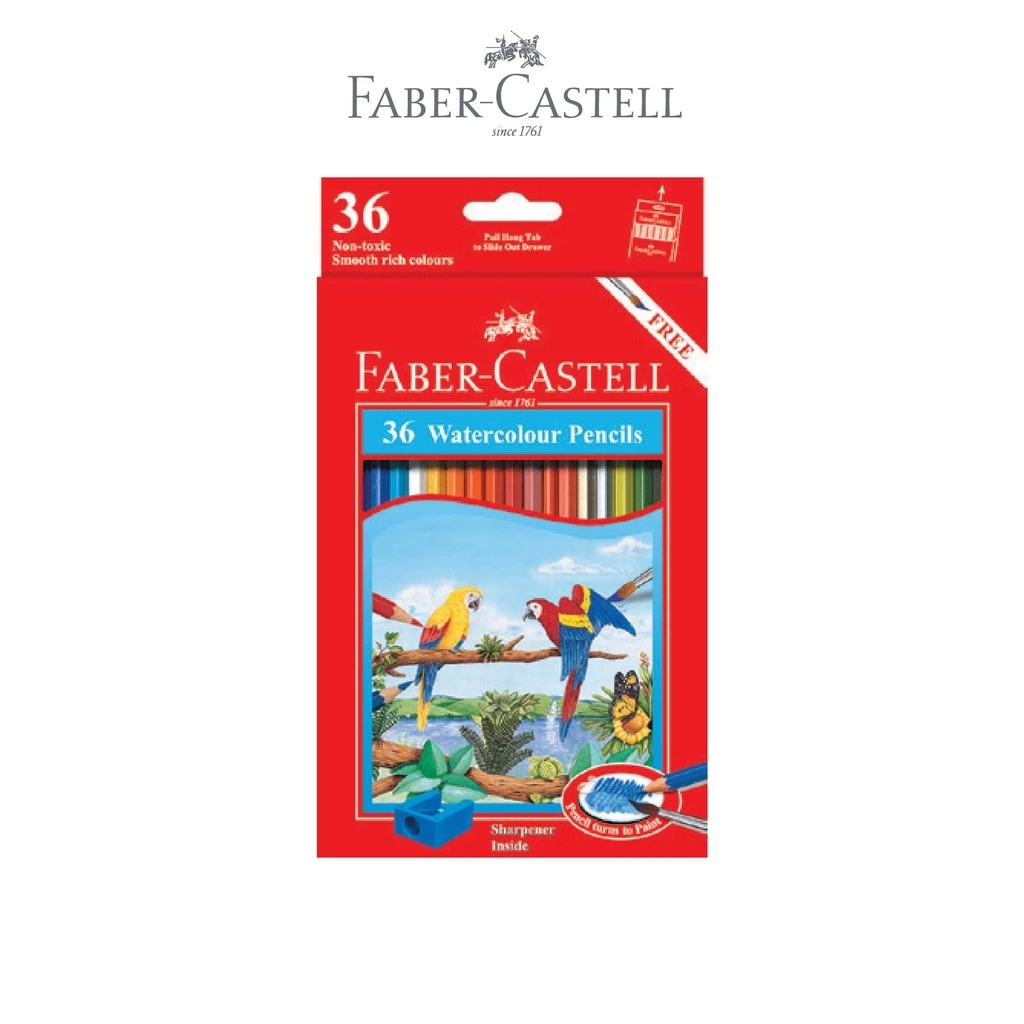 

Faber Castell Pensil Warna Cat Air Watercolour Pencils set 36 Panjang