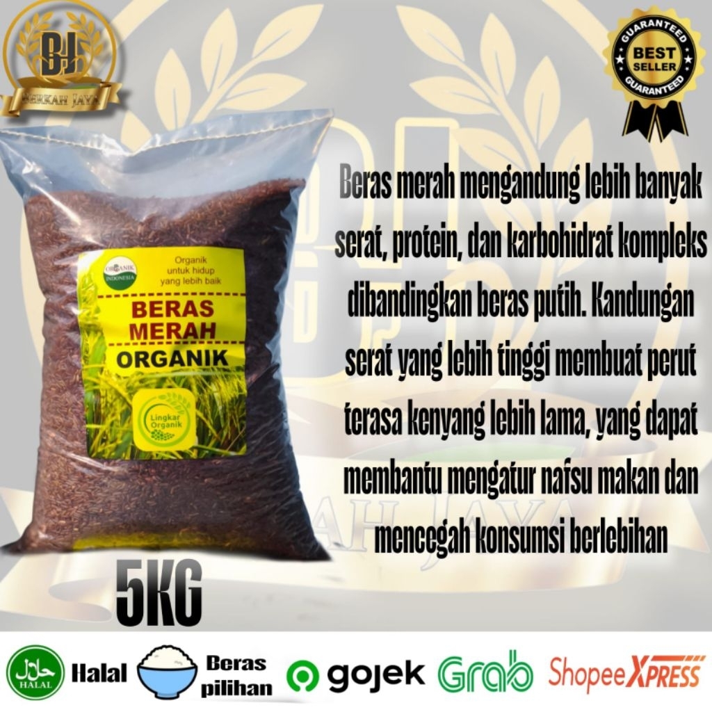 

Beras Merah Organik 2KG 5KG (Merah SP) Berkualitas Premium - Baik untuk diet dan diabetes