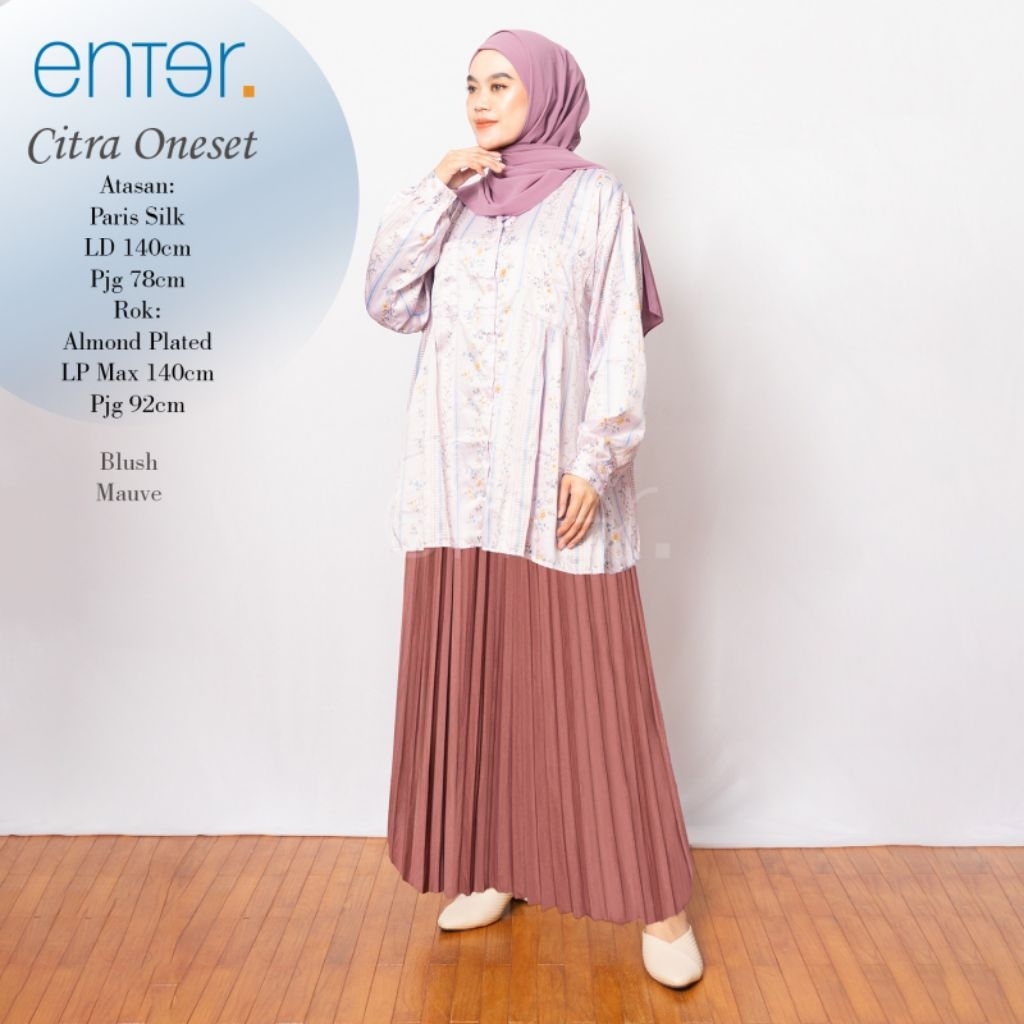 One Set Casual Jumbo Big Size Terbaru Ld 140 Citra Setelan Rok Paris Slik