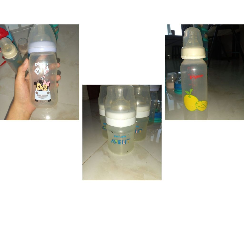 BUNDLING - (Botol Susu Bayi Pigeon Disney Mickey & Minnie 240ml + Botol Susu Bayi Pigeon 240ml + 2 B