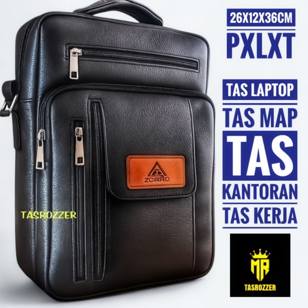 Tas jumbo kulit asli untuk kantoran muat map dan laptop