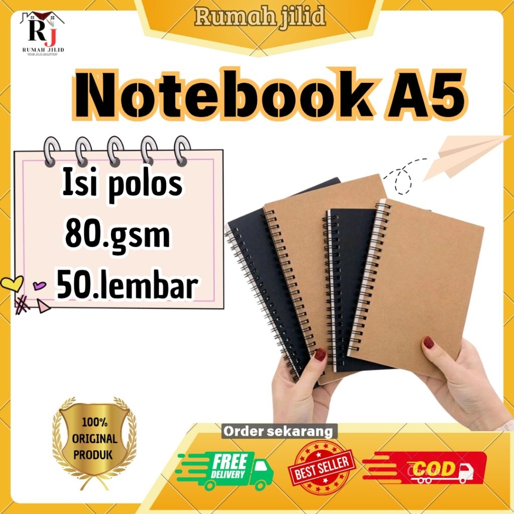 

sketbook notebook diary book A6 dan A5 polos 50 lbr 100 halaman.