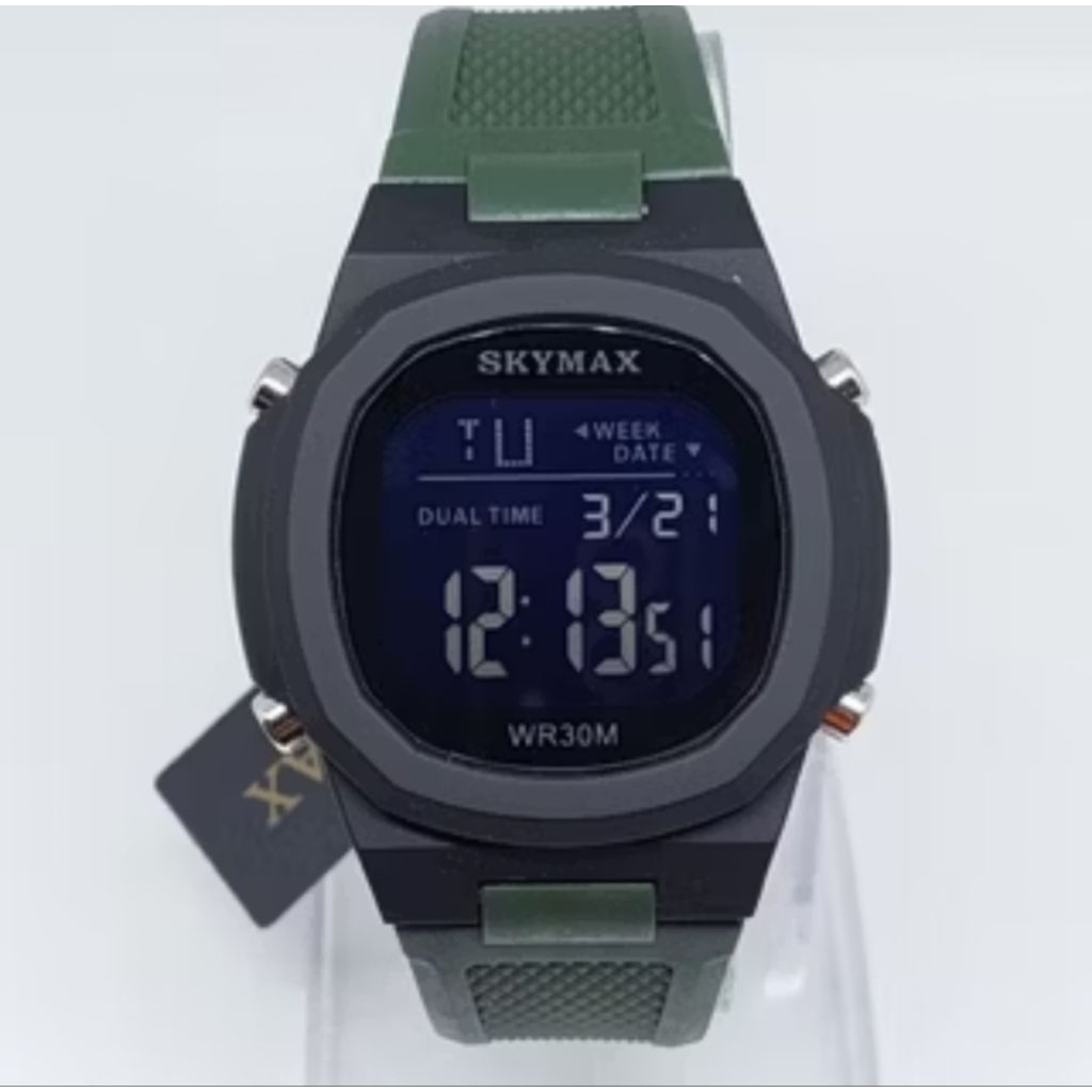 BISA COD ORIGINAL JAM TANGAN PRIA SKYMAX MODEL KOTAK WATER RESIST