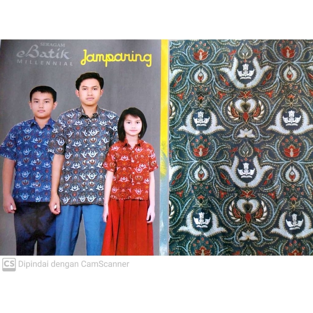 KAIN BATIK SERAGAM SEKOLAH SD SMP SMA / MI MTS MA / BAHAN BATIK HARGA METERAN / BATIK MILLENIAL NEGE