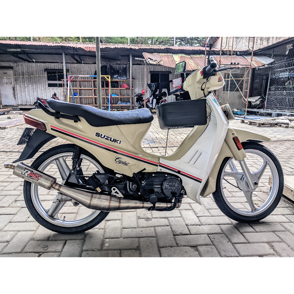 Knalpot Racing Suzuki Crystal tune non_tune stainless - Crystal Biasa