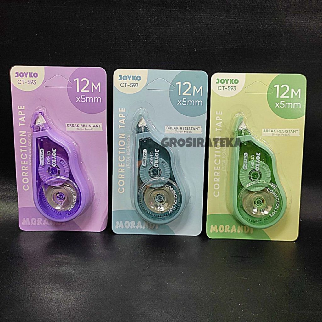 

TIPE X, TIPE X KERTAS, TIPE X PITA, CORRECTION TAPE CT 593 JOYKO
