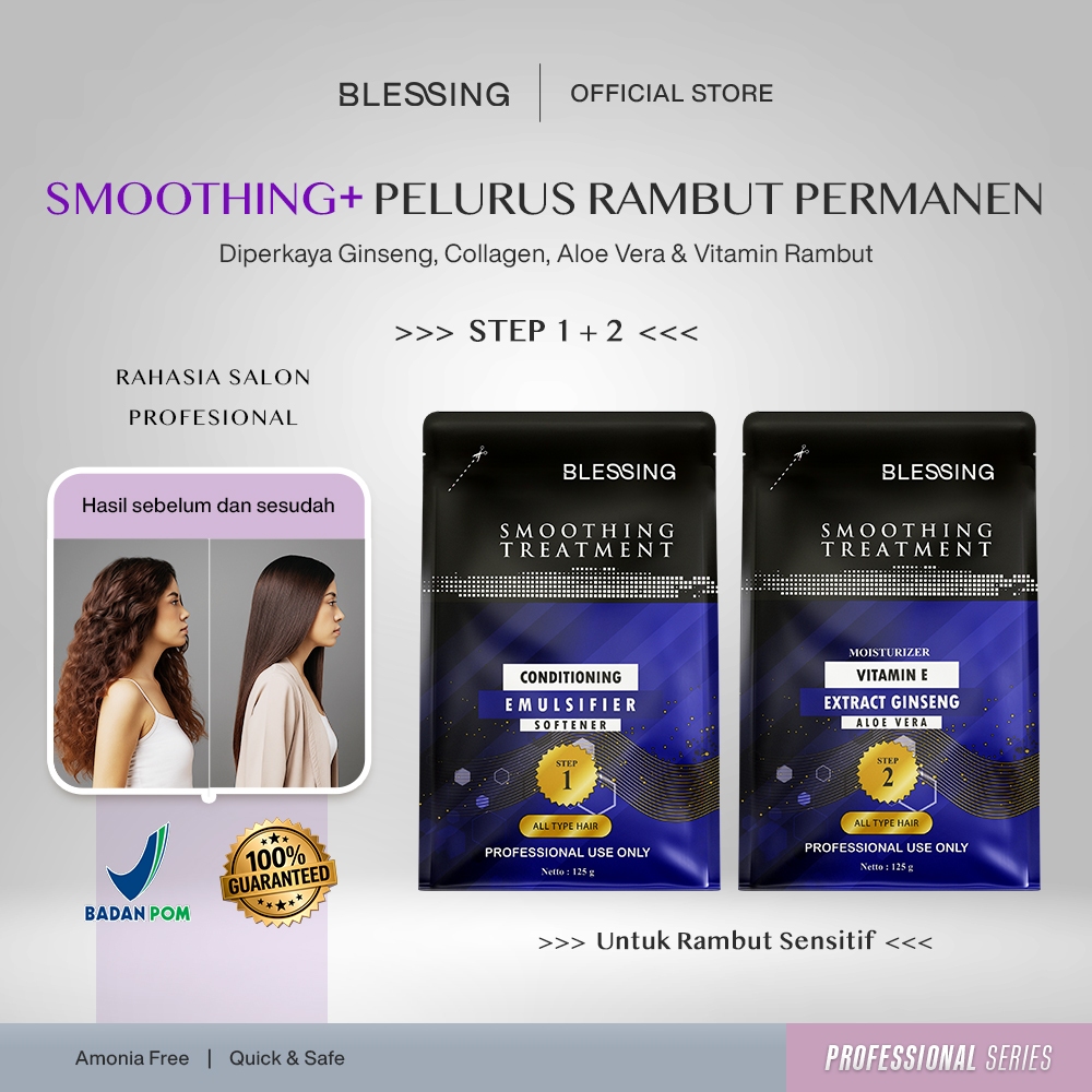 BLESSING Smoothing Treatment Obat Pelurus Rambut Rebonding