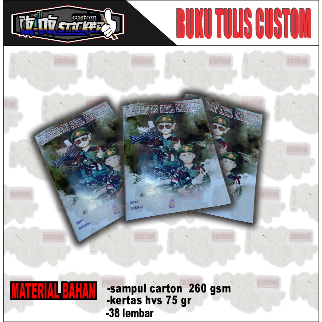 

custom buku tulis dsain suka suka minimal order 2 pcs