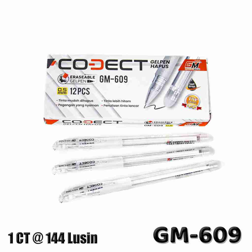 

GELPEN HAPUS CODECT 0,5mm - Gelpen yang bisa dihapus type GM-609