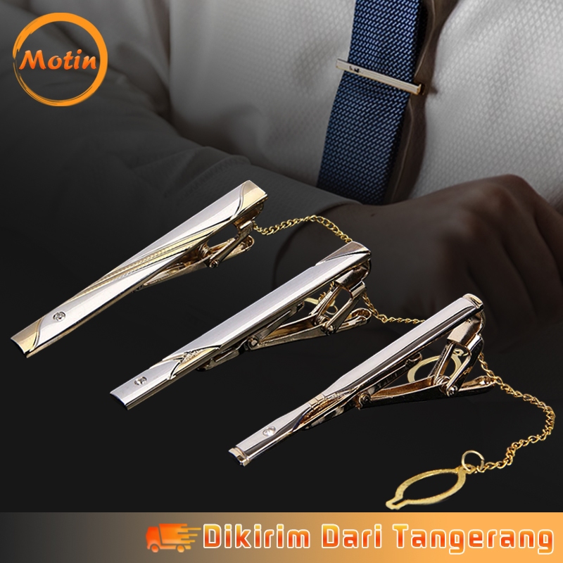 Penjepit Dasi Pin Tie Jepit Dasi Rantai Jepit Dasi Pria Tie Clip Formal Jepitan Dasi Pria