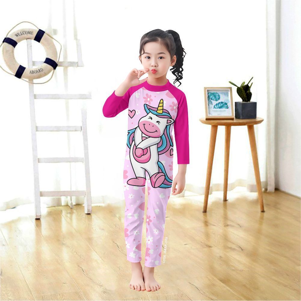 Baju Renang Anak Perempuan Panjang Baju Renang Anak Usia 1-8 Tahun