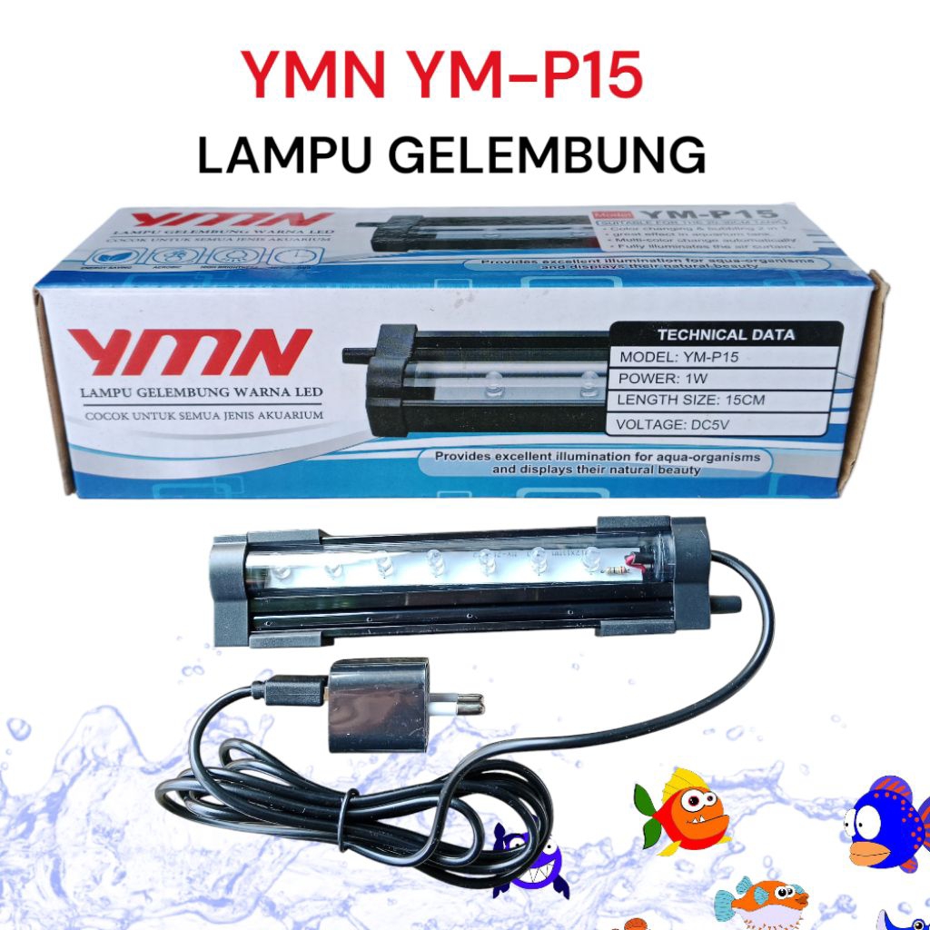 YMN YM P15 Lampu gelembung udara aquarium/lampu gelembung warna led yamano