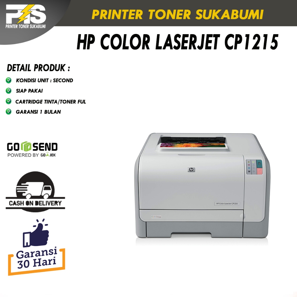 PRINTER HP COLOR LASERJET CP1215 CP1215N siap pakai