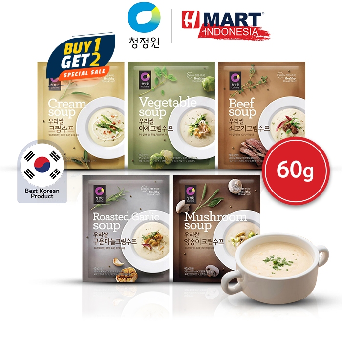 

CHUNG JUNG ONE Cream Soup - Sup Krim Korea (Rasa Plain BUY 1 GET 2) 60g