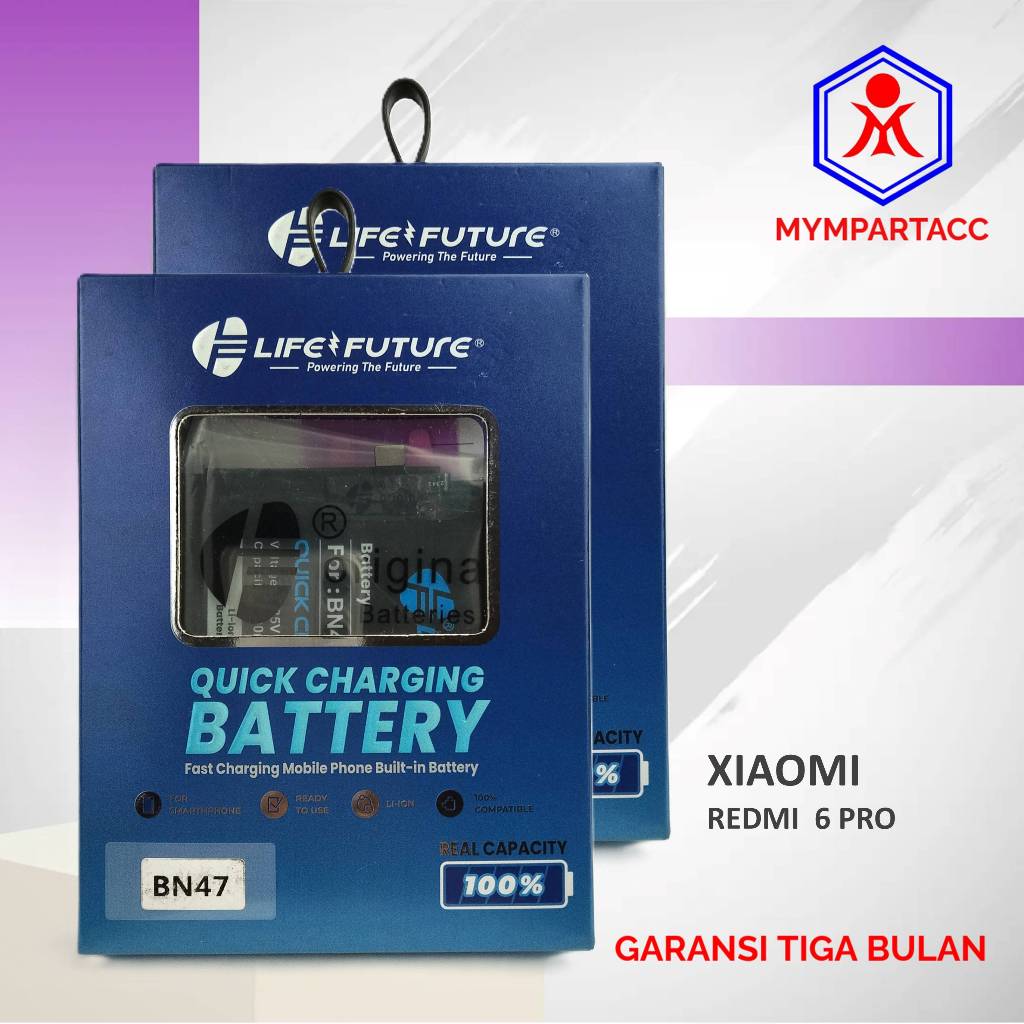 BATERAI BATTERY BATRE XIAOMI REDMI 6 PRO BN47 DOUBLE POWER