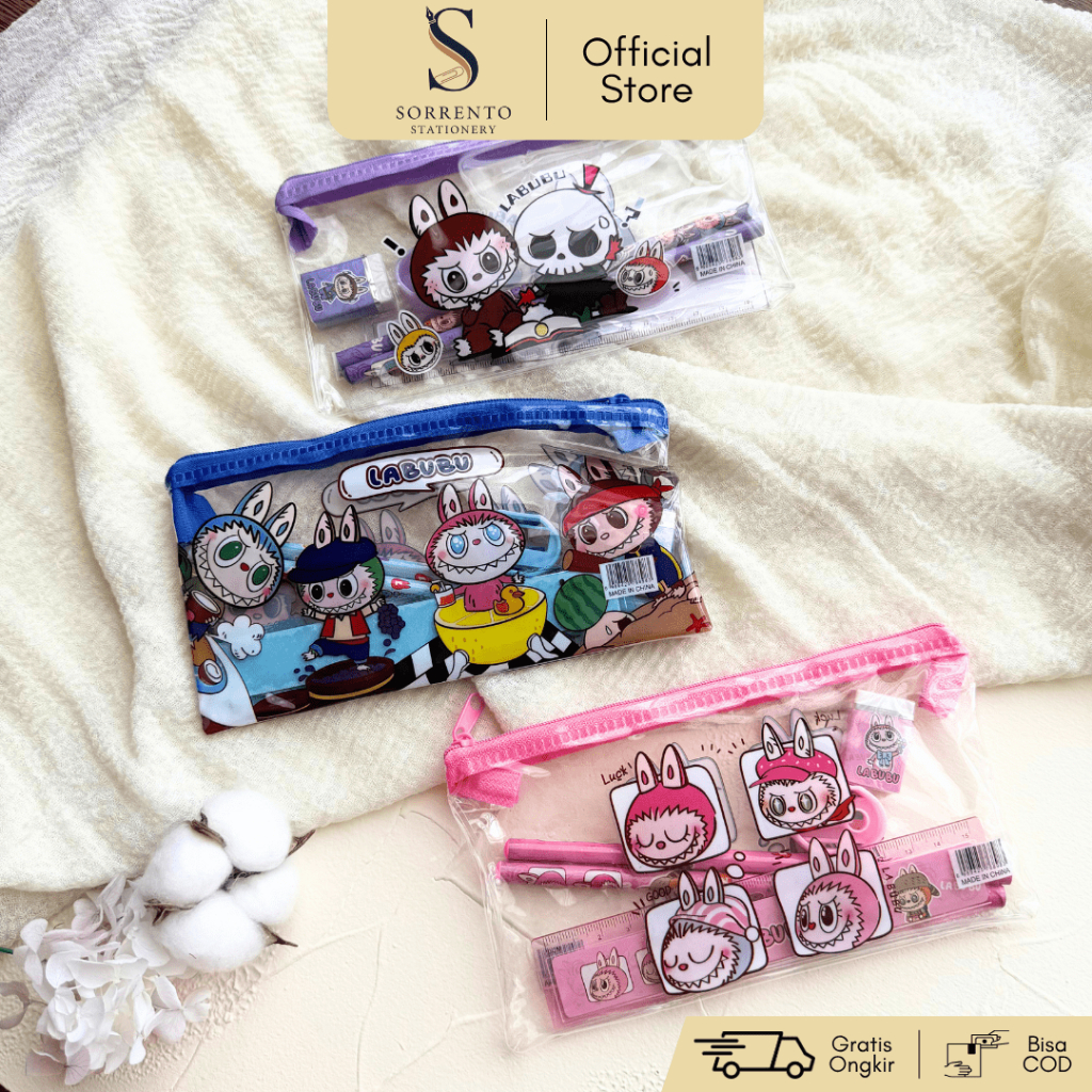 

Set Alat Tulis Labubu 5 in 1 dengan Pouch