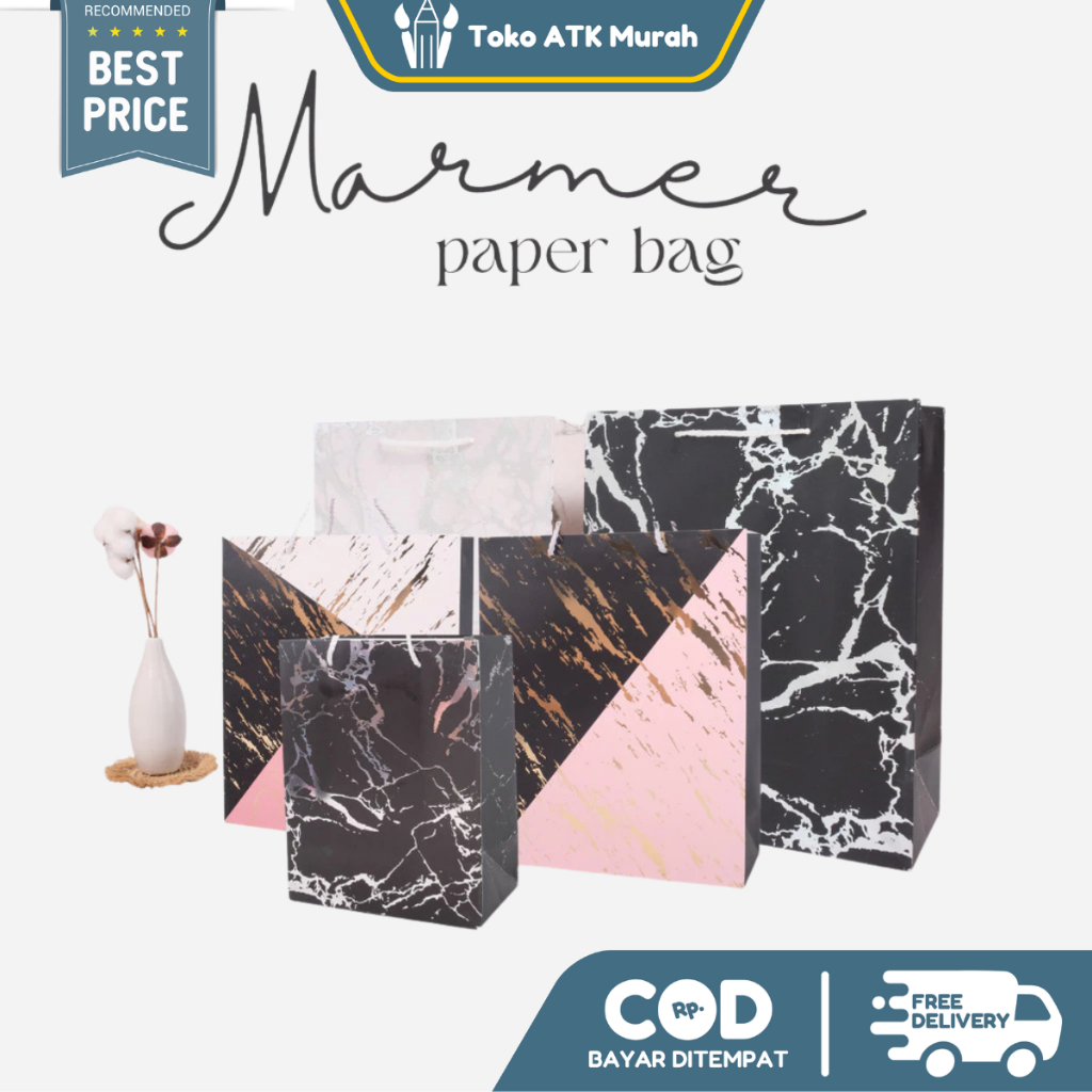

PAPER BAG TAS HAMPERS JINJING MOTIF ABSTRAK MARMER AESTHETIC KADO BINGKISAN HADIAH GIFT BOX
