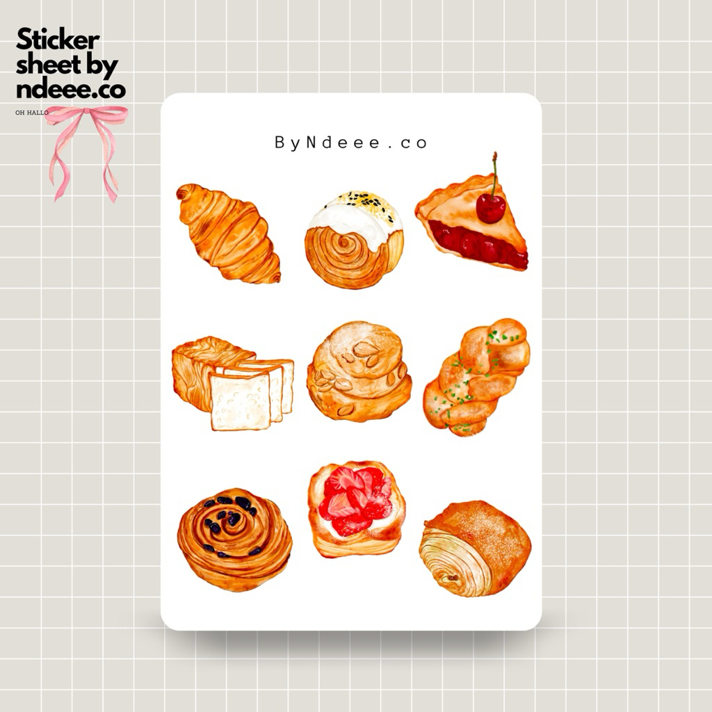

Sticker Sheet | Toast | journal stickers, calendar, planner stickers, scrapbook stickers, cozy art