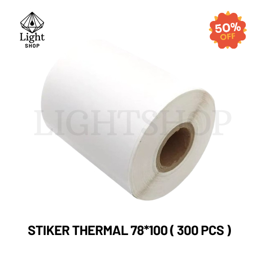 

KERTAS LABEL STIKER THERMAL 78*100 PRINTER KECIL ( 300 PCS ) BISA COD