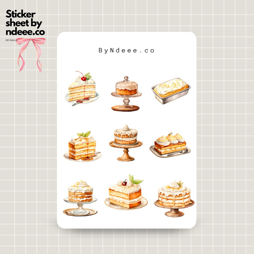 

Sticker Sheet | Layer cake | journal stickers, calendar, planner stickers, scrapbook stickers, cozy art