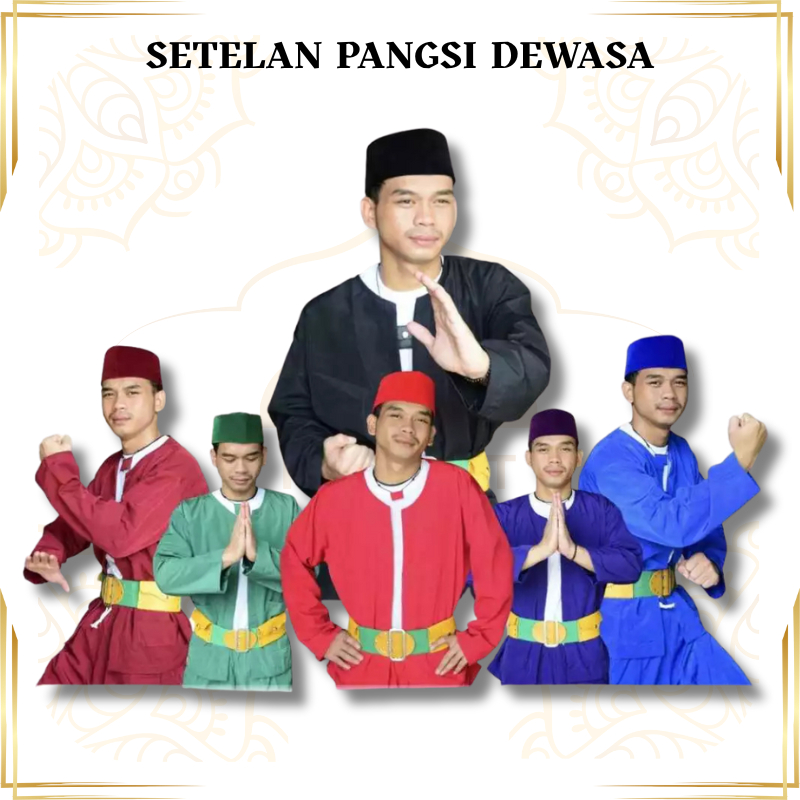 Baju Pangsi Betawi Dewasa Setelan Pangsi Dewasa Baju Pangsi Biru Baju Pangsi Dewasa Lengkap