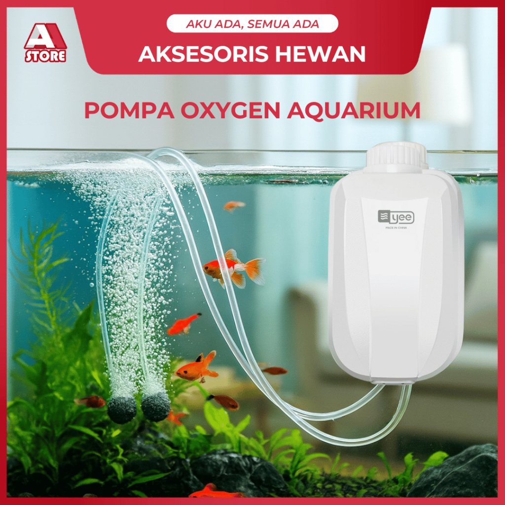 Aerator Aquarium Super Silent Volume Udara Dapat Diatur 1 2 4 Lubang