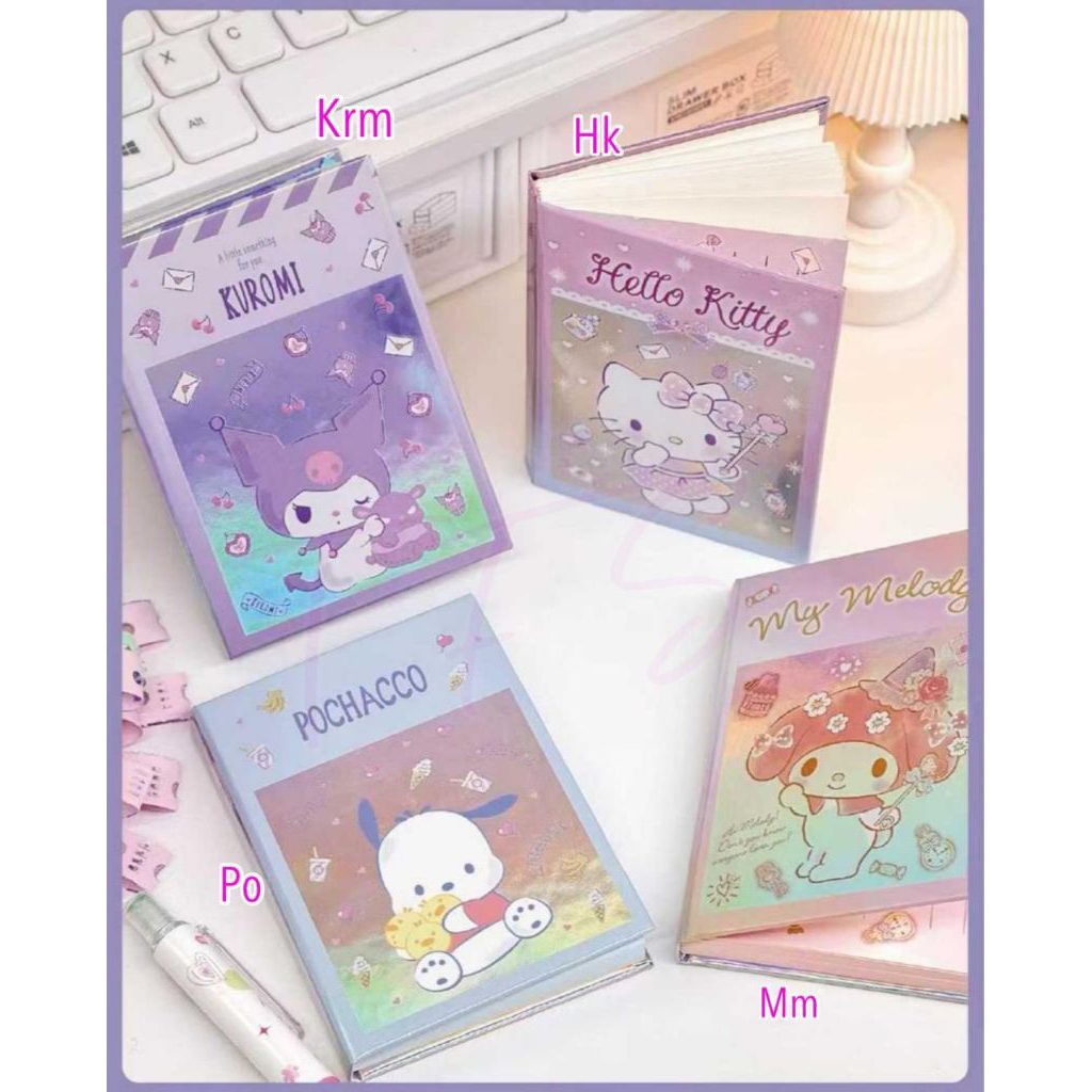 

Notebook mini garis color metalik ori 80 hal uk 11x8