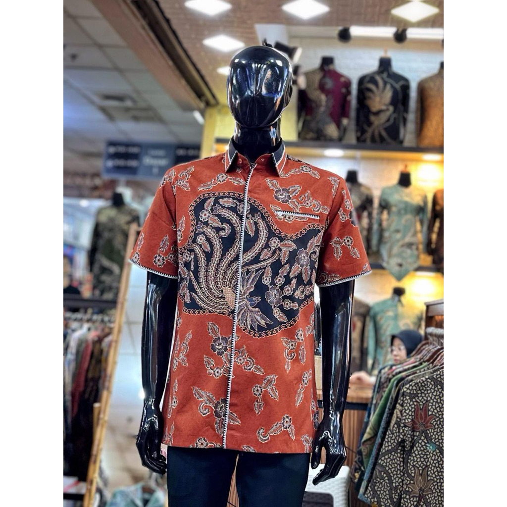 Batik Cantieq Exclusive - CAKRA Batik Pria modern bordir smock mewah - Batik Pria semijas premium