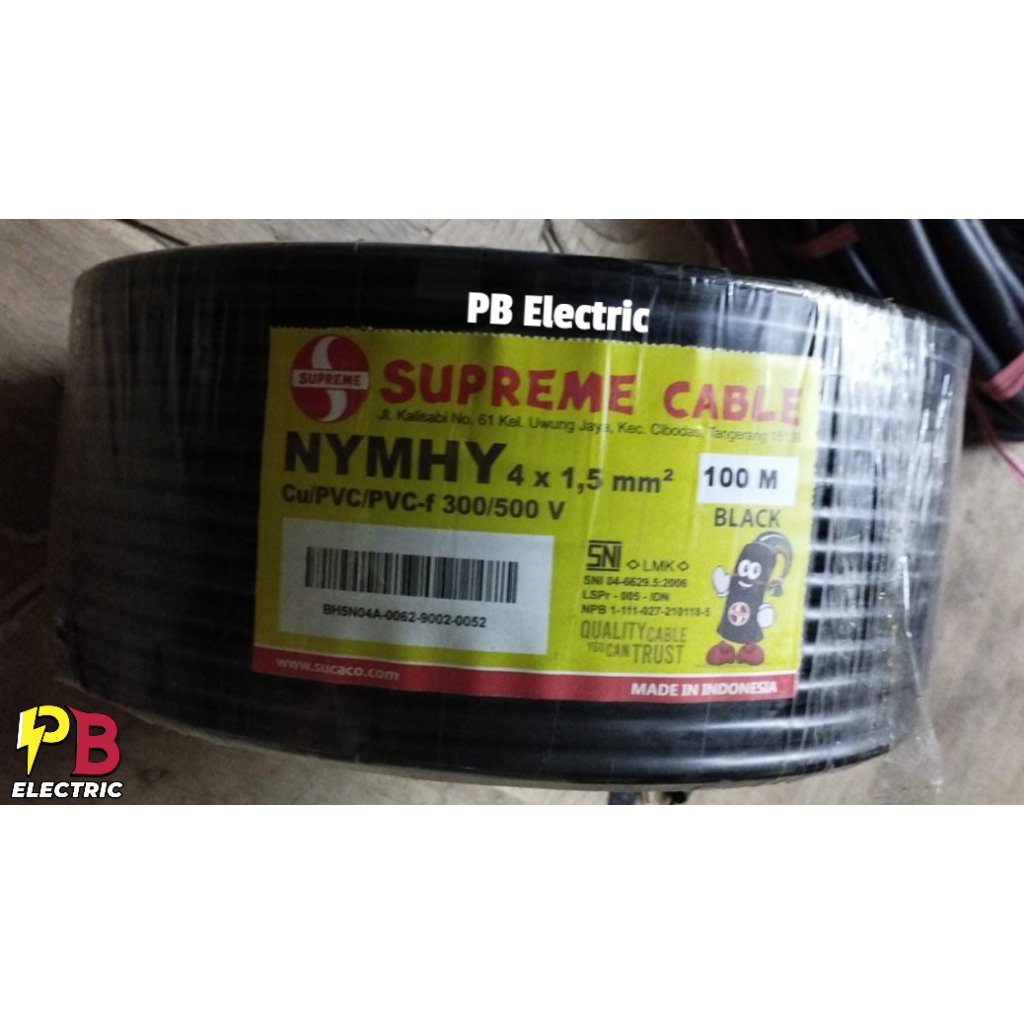 Kabel NYYHY 4 x 1.5 mm Merk Supreme / Kabel NYMHY 4x1.5mm Supreme / NYMHY 4 x 1.5 Supreme / Supreme 