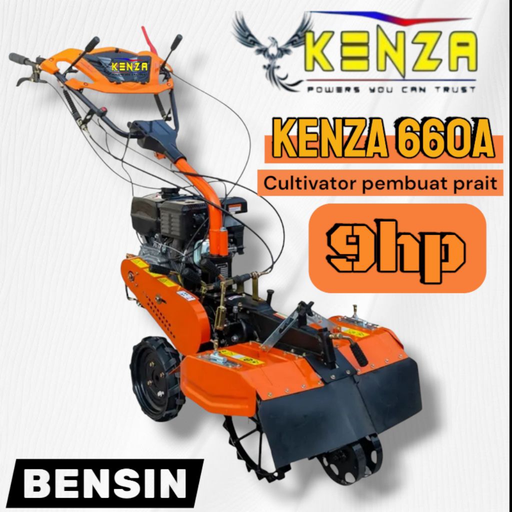 MINI CULTIVATOR RTH MERK KENZA TYPE 660 A BENSIN, ALAT PEMBUATAN PARIT, ALAT PENGOLAHAN LAHAN