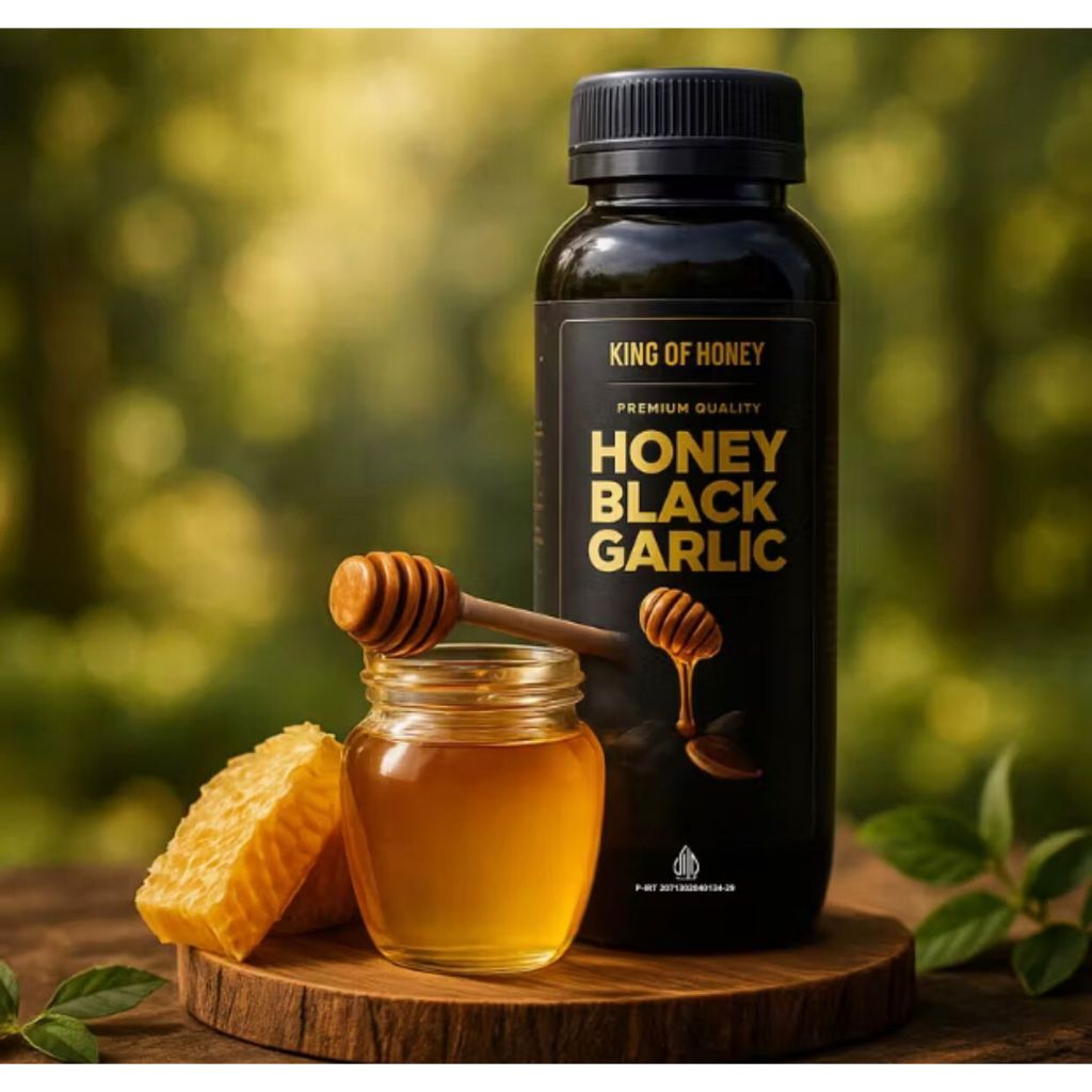 Madu Black Garlic Honey Bawang Hitam Tunggal Lanang Premium 250ml Madu Kuat Stamina Pria