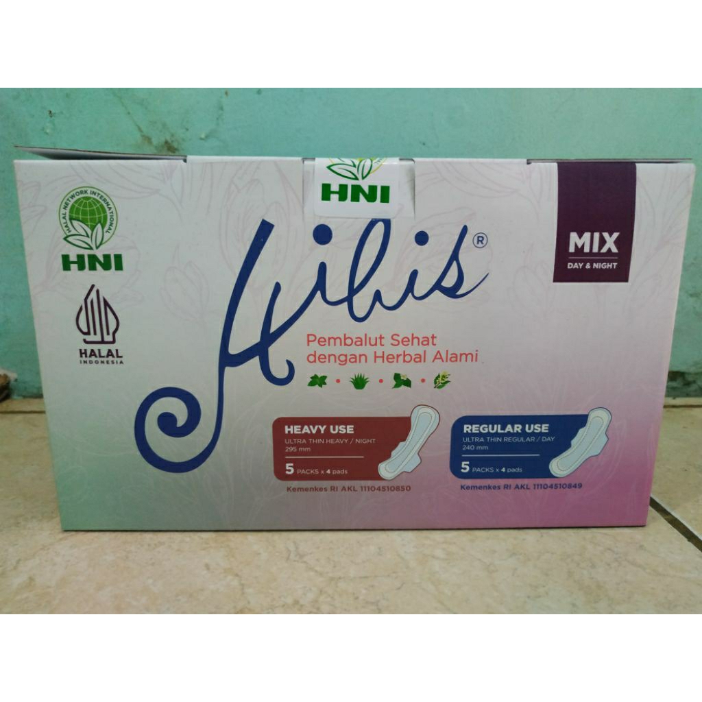 Hibis Mix HNI HPAI isi 2 box pembalut herbal alami