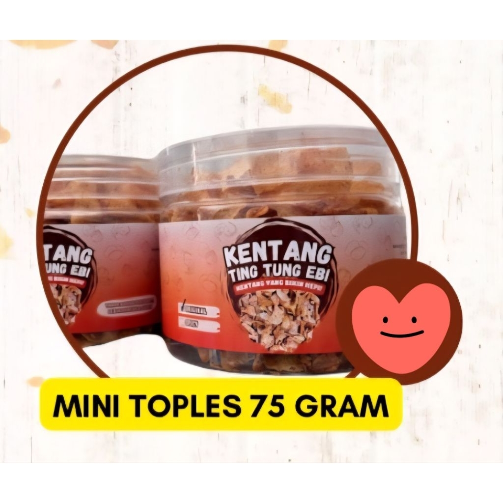 

75 gram Kentang Ting Tung Ebi Keripik Kentang Dengan Ebi Premium Bawang Goreng Pedas Dan Original Gurih Enak Cemilan Lauk Murah Nagih Khas Tangerang Banten