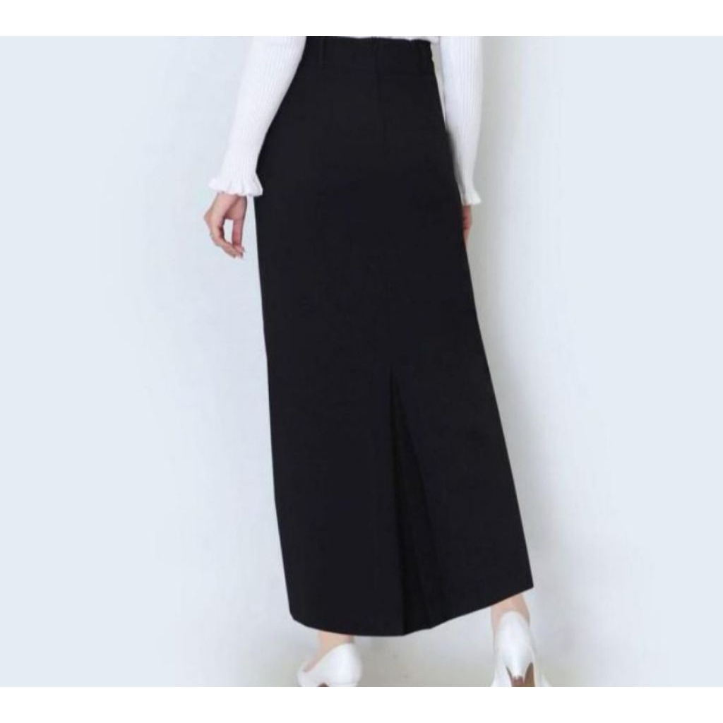 rok span panjang meksi formal kantor hitam panjang