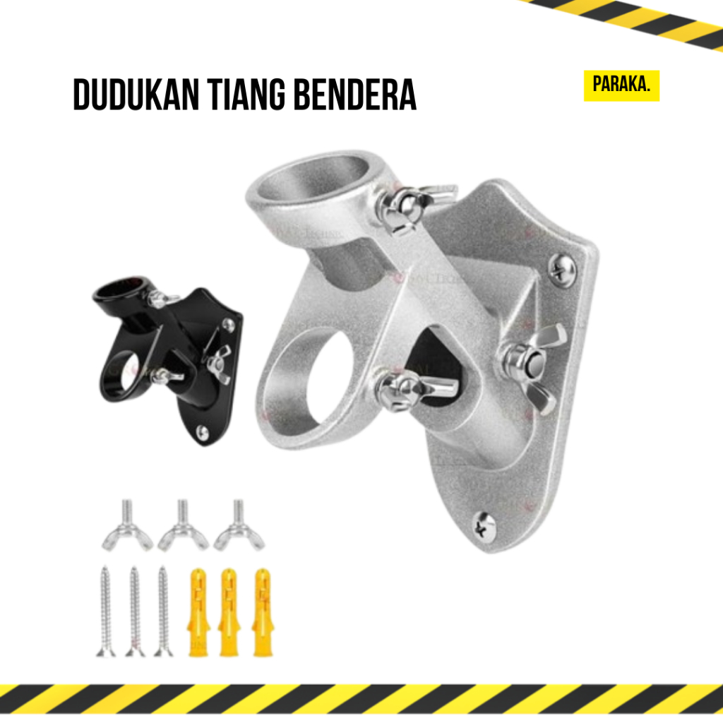Flag Pole Holder Bracket Stainless / Dudukan Tiang Bendera Tembok