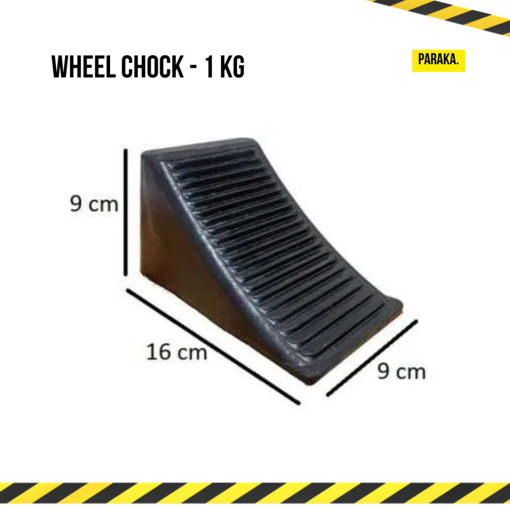 Rubber Wheel Chock 1KG / Pengganjal Ban Mobil Motor / Car Stopper Block P16cm x L8.5cm x T9cm