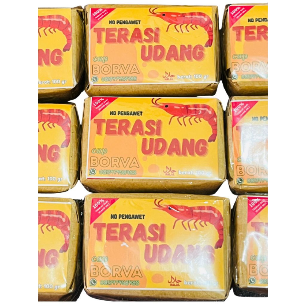 

TERASI UDANG 100% UDANG ASLI NO PENGAWET 100 GR (10 PCS)
