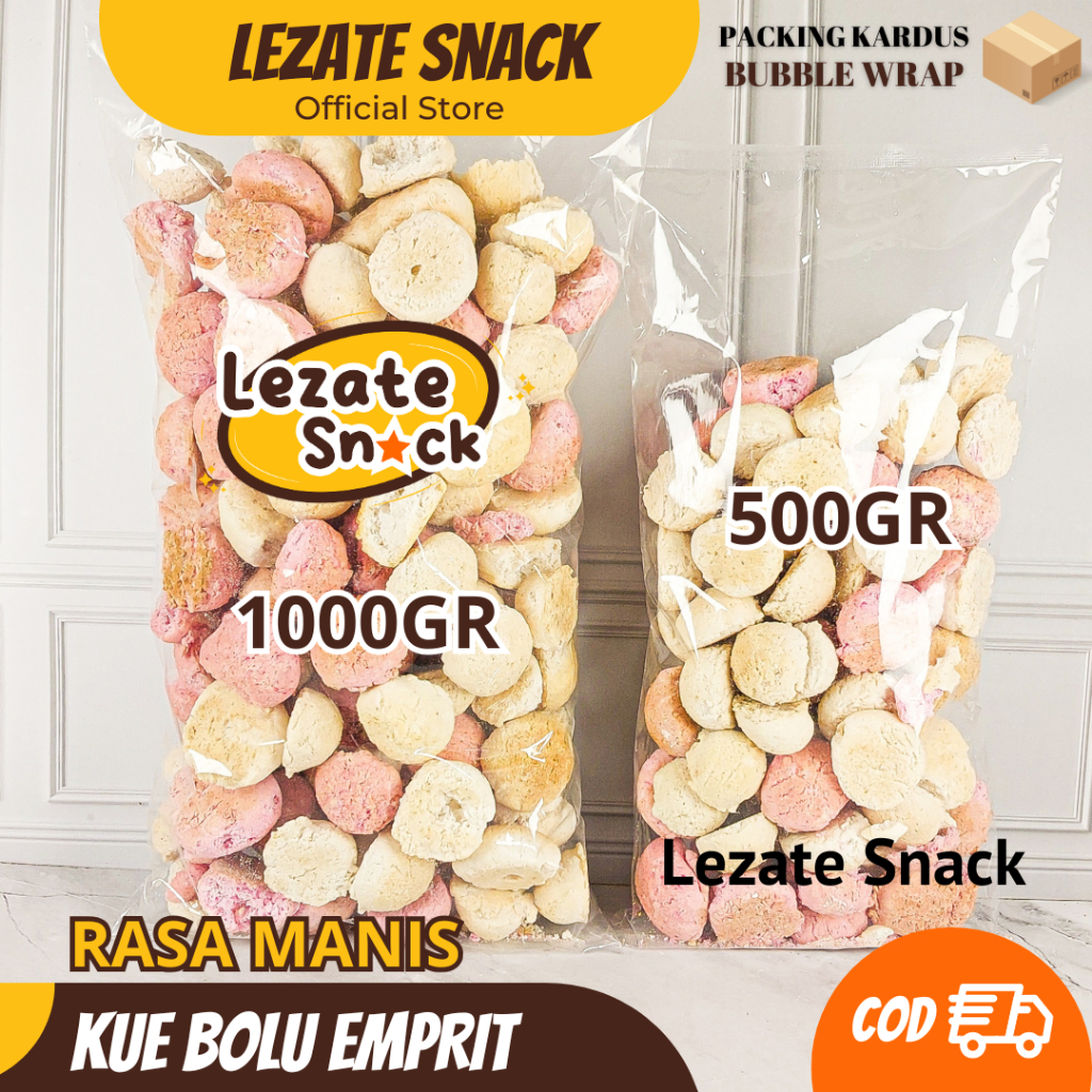 

Kue Bolu Emprit Jadul 1KG Khas Jogja Murah Enak Renyah Kiloan / Roti Bolu Kering Jadul Rasa Kelapa Mini Kue Panggang Kampung / Kue Cubit Kiloan Lezate Snack