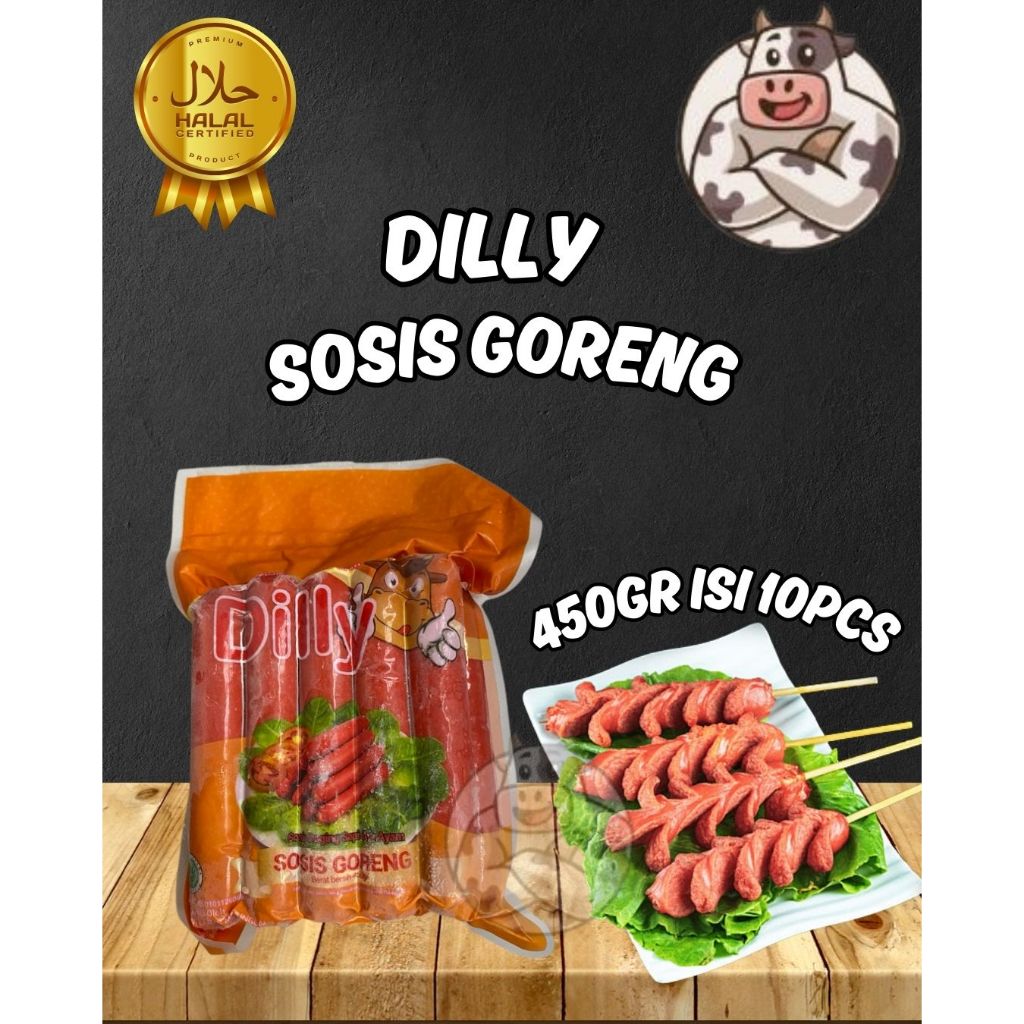 

DILLY SOSIS GORENG/ SOSIS KOMBINASI/ SOSIS ORANGE 450GR ISI 10PCS HALAL