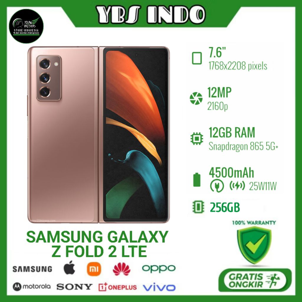Samsung Galaxy Z Fold 2 Ram 12/256Gb - Smartphone Second Bergaransi