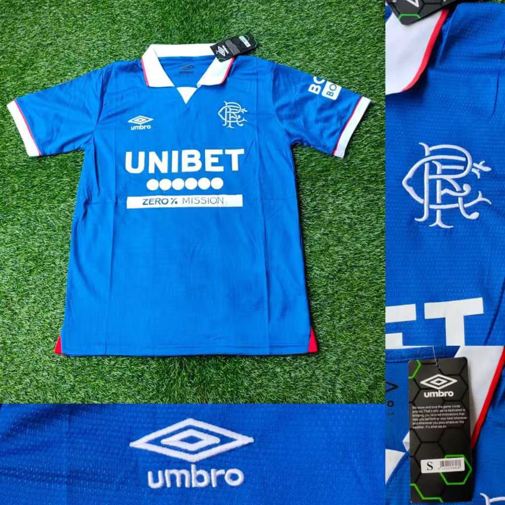 "JERSEY BOLA GLASGOW RANGERS HOME NEW 2025/2026 HIGH QUALITY PREMIUM.
