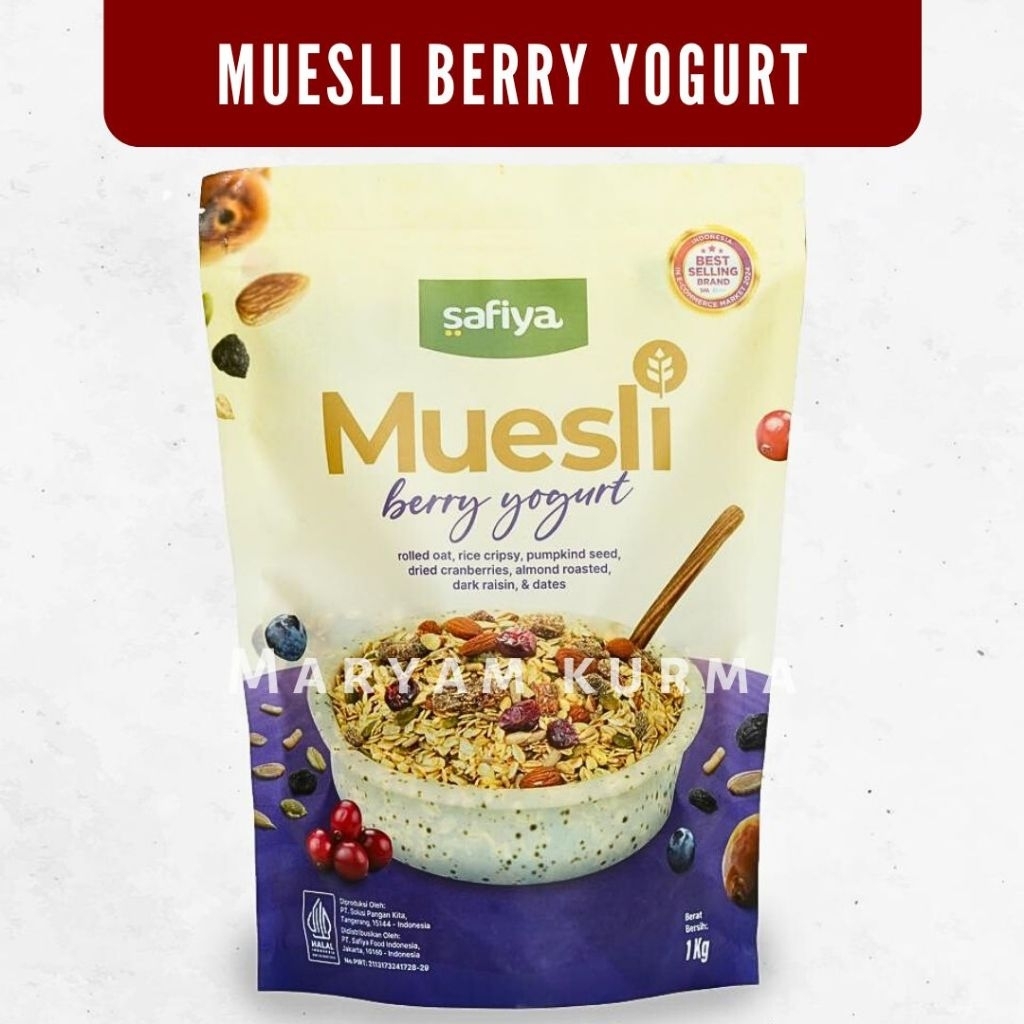 

Muesli Berry Yogurt Safiya Sereal Sarapan Sehat Diet Dried Fruit
