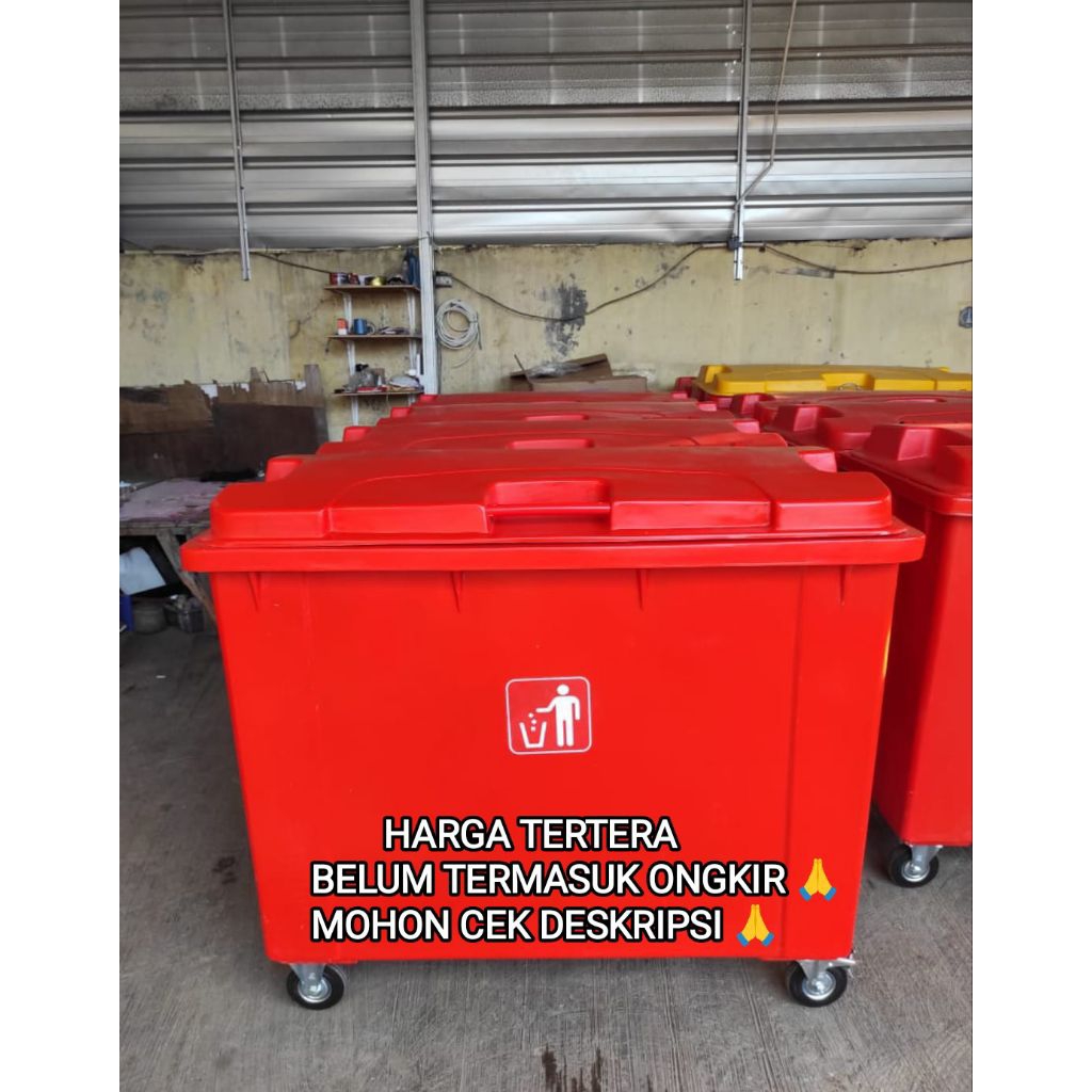 Tempat Sampah Besar 660 Liter / Bak Sampah Besar 660 Liter Roda