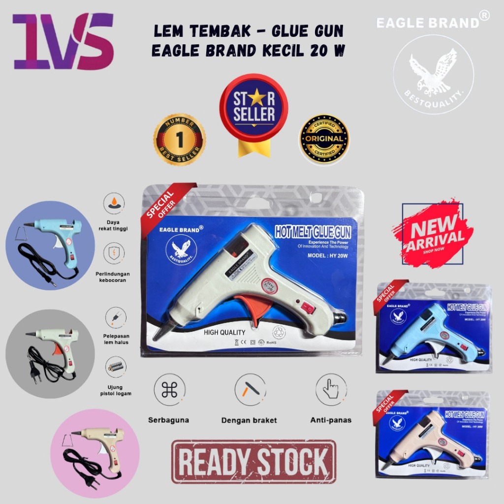 

Lem Tembak - Glue Gun Eagle Brand Kecil 20 W - Premium Product